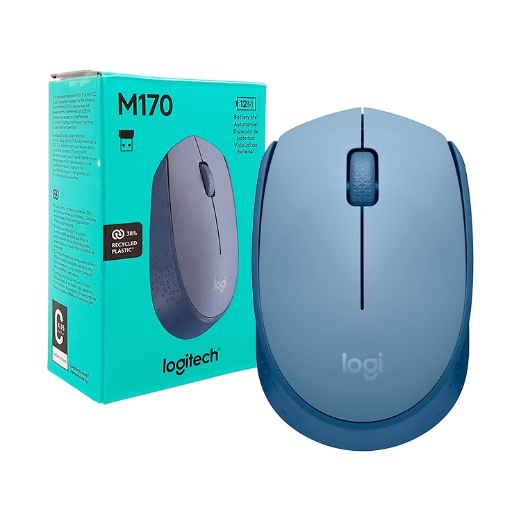 Mouse Logitech Wireless M170 Azul-Gris Art.910-6863